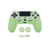 (For PS4 Green) Luminous Glowing in Dark Protective Cover For PS3 PS4 PS5 Xbox Switch Pro Game Controller Skin Silicone Covers Accessories