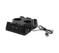 for ps4 Move Controller Charger 4-in-1 Fast Charging Dock for PlayStation VR Motion Controllers with LED Indicators Safe Overcharge Protection Storage Stand