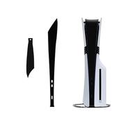 For PS5 Pro Console Carbon Fiber Skin Sticker Cover Film Host Center Decals Game Console Middle Sticker Accessories (Black)