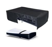 for PS5 Pro Dust Cover, Horizontal Dust Protector Anti-Scratch Waterproof Dust Case Sleeve with Back Cable Port for PlayStation 5 Pro Disc/Digital Version Accessories (Black)