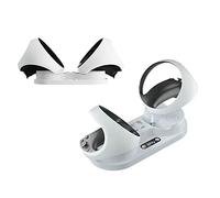 For PS5 PSVR2 Handle Charging Dock, Portable Gamepad Dual Dock Charger Station with LED Light, Storage Stand for VR Controller