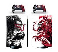 (for PS5 Standard Disc) Venom Carnage Skin Stickers Decals for PS5 Marvel