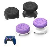 for Ps5 Thumb Grips, 4 Pcs FPS for PS4 and PS5 Controller Grips Enhanced Accuracy, Comfort, and Grip with PS5thumbsticks Covers (2 High-Rise, 2 Mid-Rise, Black and Purple)