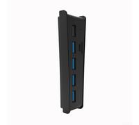 For PS5 USB For 2.0 Hub For 2-in-1 High-Speed Data Transfer Extender For Enhanced Gaming(Black)