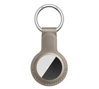 for PU Leather Air Tag Holder - Leather Case for Air Tag Keyring for Keys, Bags, Luggage, Pet Collars - Anti-Lost and Scratch-Resistant Design for Apple Air Tags 2021 (Gray)
