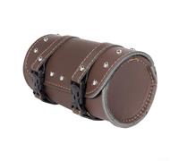 for pu Motorcycle Saddle Bag Large Capacity Tool Kit Waterproof for pu Leather Motorbike Side Luggage Bag Fit Motorcycle Tail Bag for Touring Easy Install Motorcycle Storage Bag with Straps for(Brown)