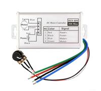 For Pwm Dc Motor Controller Dc 9v-60v 20a Brushed Motor Switch With Dual Knob And Metal Case For Industrial Automation Projects Ccm5s Model