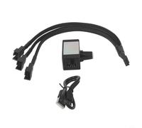 for pwm Fan Regulator Controller for 12V 4-Pin PC Case Fans and Water Pumps with Built-in Signal Generator Compact DIY Cooling Module for Routers Small Hosts Black Plastic Housing 45x22x18mm(C)