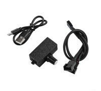 for pwm Fan Regulator Controller for 12V 4-Pin PC Case Fans and Water Pumps with Built-in Signal Generator Compact DIY Cooling Module for Routers Small Hosts Black Plastic Housing 45x22x18mm(B)