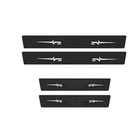 For Q5 Carbon Fiber Car Door Threshold Stickers Protective Strip Interior Car Anti Scratch Dirty Film(4PCS)