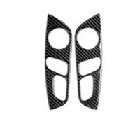 For Q7 2008-2014 2015 Car CD Panel Center Console Trim Stickers Carbon Fiber Interior Door Armrest Button Frame Auto Accessories Car Interior Sticker Trim Panel(Seat button)