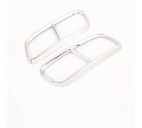 For Q7 2016-2019 Car Rear Exhaust Tail Pipe Cover Trim Muffler Sticker Auto Accessories Stainless(Silver)