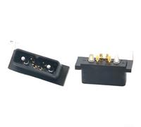 For QC2.0 Rated Circular Connector for Lithium for battery Charging Circuits with Copper Contacts and Flame Retardant PA66+15% Black Housing (QC2+4 square male)