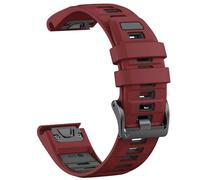 For QuickFit 26mm 22mm Two Tone Silicone Strap For Garmin Fenix E 8 7X 7 6 6X For Epix Pro Gen 2 51mm 47mm For Tactix Watch Band Accessories,Wine red ink gray,22mm,For Fenix 6 6Pro