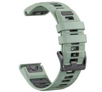 For QuickFit 26mm 22mm Two Tone Silicone Strap For Garmin Fenix E 8 7X 7 6 6X For Epix Pro Gen 2 51mm 47mm For Tactix Watch Band Accessories,Grey green ink gray,22mm,For Fenix 6 6Pro
