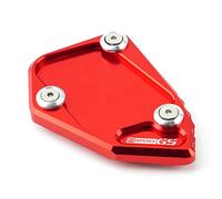 For R 1200 GS R1200GS ADV 2008-2011 2012 Motorcycle Side Stand Pad Kickstand Extender Foot Stand Extension Pad Support Plate Enlarger Pad CNC(Red)