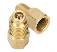 for R1234yf Adapters with Spool 2 Pack Solid Brass Fittings 1/4 SAE FL x 1/2 ACME RH for R134a R12 R22 HVAC Systems Charging and Recovery Equipment