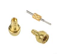 for r1234yf to R134A Quick Coupler Set Solid Brass Hose Adapter Kit High Low Pressure for Auto AC Charging Gas Refill Diagnostics Tools