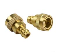 For R134A to For R1234YF Brass Adapter Kit 2PCS Adjustable Dual Pressure Connectors for Air Conditioning System Diagnostics