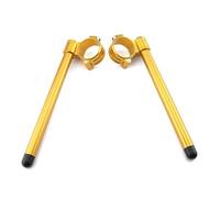 For R15 V3 2017-2022 For YZF R3 2019-2022 47mm Regular CNC Billet Aluminum Motorcycle Handlebar Clip-Ons Handle Bars Clip Ons Motorcycle Handlebars(Gold)