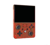For R36MAX2 Portable Game Console, 4.5 Inch IPS Display, 18000+ Retro Library, 30 Emulators, Lightweight Travel for COMPANION(Translucent Red)