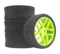 For Racing Tires For Hobao For Team For Losi Carson 1/8 Assembly | Plastic wheels with 100mm rubber tires deliver firm grip stable cornering for 1/8 on-road For buggy. RC Beadlock Tires