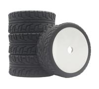 For Racing Tires For Hobao For Team For Losi Carson 1/8 Assembly | Plastic wheels with 100mm rubber tires deliver firm grip stable cornering for 1/8 on-road For buggy. RC Beadlock Tires