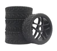 For Racing Tires For Hobao For Team For Losi Carson 1/8 Assembly | Plastic wheels with 100mm rubber tires deliver firm grip stable cornering for 1/8 on-road For buggy. RC Beadlock Tires