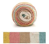 For Rainbow Effect Hand Knitting Yarn, 100g Milk Cotton Yarn with Unique Segment Dyeing Design, Compatible with Various Knitting Tools (B)