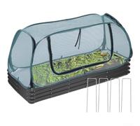 For Raised Bed Garden Cover with Sturdy PVC Construction Tear-Proof Mesh Sides and Microclimate Support for Young Plants Growth (Green 115 * 50 * 45)