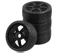 For Rally Tire Wheel Hub For ARRMA For KM WRC C3 1/7 1/8 Assembly | 4PCS 17mm hex tires for 1/7 1/8 scale cars deliver stable grip precise cornering on mixed surfaces. Tires