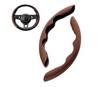 For Range For Evoque For For Rover For Sport For For For Velar Segmented Car Steering Cover 2 Pcs Steering Wheel Cover(- Coffee)