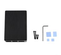 For Raspberry Pi 4 Model B Aluminum Case with Seamless For Access to All Ports Including AV USB Ethernet GPIO and Camera Interface (No fan black)