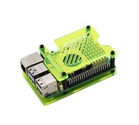 For Raspberry Pi 5 Acrylic Case Frosted Enlosure Shell For Pi5 Radiator Fan Active Cooler (Yellow-Green)