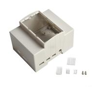 For Raspberry Pi ABS Case for DIN Rail Mount, Protection Enclosure Compatible with For RPI 4B and Pi3B, Easy Assembly with Transparent Viewing Port (Pi4B does not have a fan)