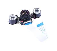 For Raspberry Pi OV5647 Camera Module 5MP 175° FOV Fisheye HD Lens Camera with Infrared Lamp Fixed Focus Max 2592x1944 Resolution