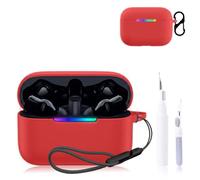 for Razer Hammerhead V3 HyperSpeed Case Cover,NOUKAJU Earphone Protective Cover(with Carabiner + Lanyard + Cleaning Pen) Drop-Proof,Scratch-Proof,Case for Razer Hammerhead V3 HyperSpeed(Red)