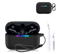 for Razer Hammerhead V3 HyperSpeed Case Cover,NOUKAJU Earphone Protective Cover(with Carabiner + Lanyard + Cleaning Pen) Drop-Proof,Scratch-Proof,Case for Razer Hammerhead V3 HyperSpeed(Black)