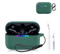 for Razer Hammerhead V3 HyperSpeed Case Cover,NOUKAJU Earphone Protective Cover(with Carabiner + Lanyard + Cleaning Pen) Drop-Proof,Scratch-Proof,Case for Razer Hammerhead V3 HyperSpeed(Green)