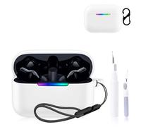 for Razer Hammerhead V3 HyperSpeed Case Cover,NOUKAJU Earphone Protective Cover(with Carabiner + Lanyard + Cleaning Pen) Drop-Proof,Scratch-Proof,Case for Razer Hammerhead V3 HyperSpeed(White)