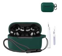 for Razer Hammerhead V3 X HyperSpeed Case Cover,NOUKAJU Earphone Protective Cover(with Carabiner + Lanyard + Cleaning Pen) Drop-Proof,Scratch-Proof,Case for Razer Hammerhead V3 X HyperSpeed(Green)