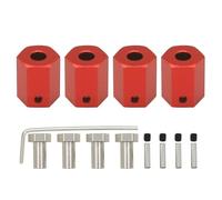 For RCA-WD Alloy 4pcs/set 12mm wheel hex hub adapter for 1/10 for ARR-MA 3s&for Me-ga550 Vor-teks for Sen-ton for Gra-nite upgrade parts(Rot)