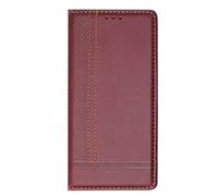 for Realme 12 Pro 5G Case, Embossed Leather Wallet Phone Cases for Men Women Girls with Card Holder Slots Shockproof Bumper Cover for Realme 12 Pro 5G,Wine red