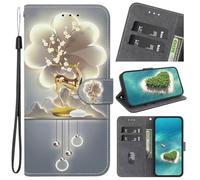 for Realme 14 Pro Case Leather, Shockproof Wallet Book Flip Folio Stand View Cover Magnetic Closure with Card Slots and Kickstand for Realme 14 Pro Phone Cover Deer