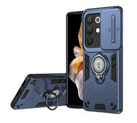 For Realme 15X 5G[India]/REALME C85 5G Case with Kickstand & Slide Camera Cover, Shockproof Military-Grade Case Rugged Protective Cover Compatible with Realme 15X 5G[India]/REALME C85 5G Phone(Blue)