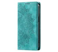 for Realme 9i 5G/V20 Case, Embossed Mandala Shock-Absorption PU Leather Notebook Phone Cases with Kickstand Card Holders Shockproof Flip Protective Cover for Realme 9i 5G/V20 green