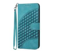 for Realme 9i Case, Shock-Absorption Premium Leather Embossed Lattice Notebook Wallet Phone Cases with Kickstand Card Holders Slim Flip Protective Cover for Realme 9i green