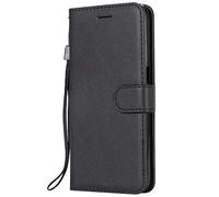 for Realme GT 6 Phone Case, Premium Folio Leather Shockproof Notebook Wallet Case with Kickstand Card Slots Magnetic Closure Soft TPU Bumper Flip Full Protective Skin Cover black