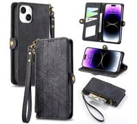 for Realme Note 50/Realme C53 Case, Protective Cover Realme Note 50/Realme C53 Zipper Phone Case Wallet Shockproof Leather RFID-Technology Card Holders Magnetic Stand for Realme Note 50/Realme C53,