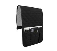 For Recliner Armrest Organizer with Silicone Anti Slip Layer, Designed for Sofa and Couch Storage, Five Pockets for Electronics and Essentials (black)